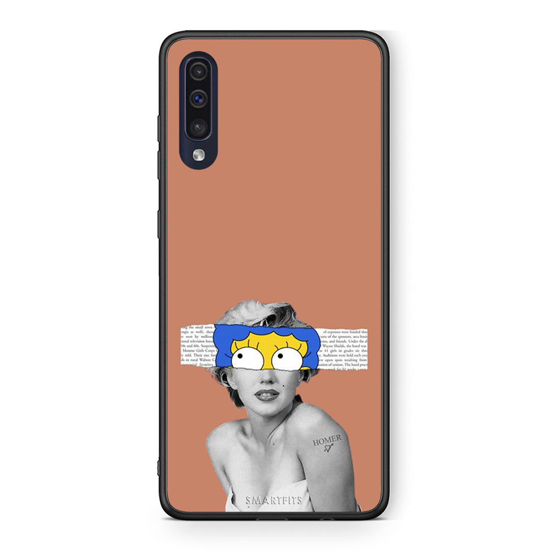Samsung A70 Sim Merilyn θήκη από τη Smartfits με σχέδιο στο πίσω μέρος και μαύρο περίβλημα | Smartphone case with colorful back and black bezels by Smartfits