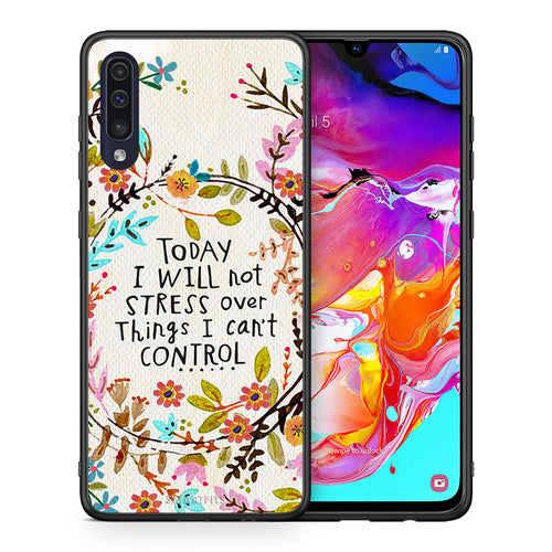 Θήκη Samsung A70 Stress Over από τη Smartfits με σχέδιο στο πίσω μέρος και μαύρο περίβλημα | Samsung A70 Stress Over case with colorful back and black bezels