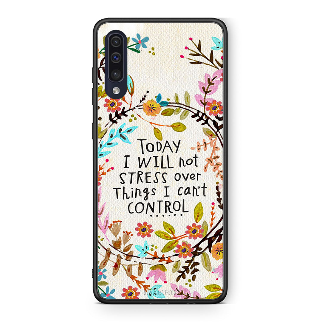 Samsung A70 Stress Over θήκη από τη Smartfits με σχέδιο στο πίσω μέρος και μαύρο περίβλημα | Smartphone case with colorful back and black bezels by Smartfits