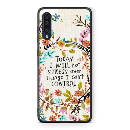 Samsung A70 Stress Over θήκη από τη Smartfits με σχέδιο στο πίσω μέρος και μαύρο περίβλημα | Smartphone case with colorful back and black bezels by Smartfits