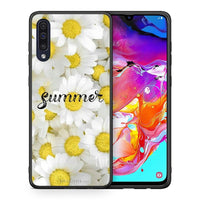 Thumbnail for Θήκη Samsung A70 Summer Daisies από τη Smartfits με σχέδιο στο πίσω μέρος και μαύρο περίβλημα | Samsung A70 Summer Daisies case with colorful back and black bezels