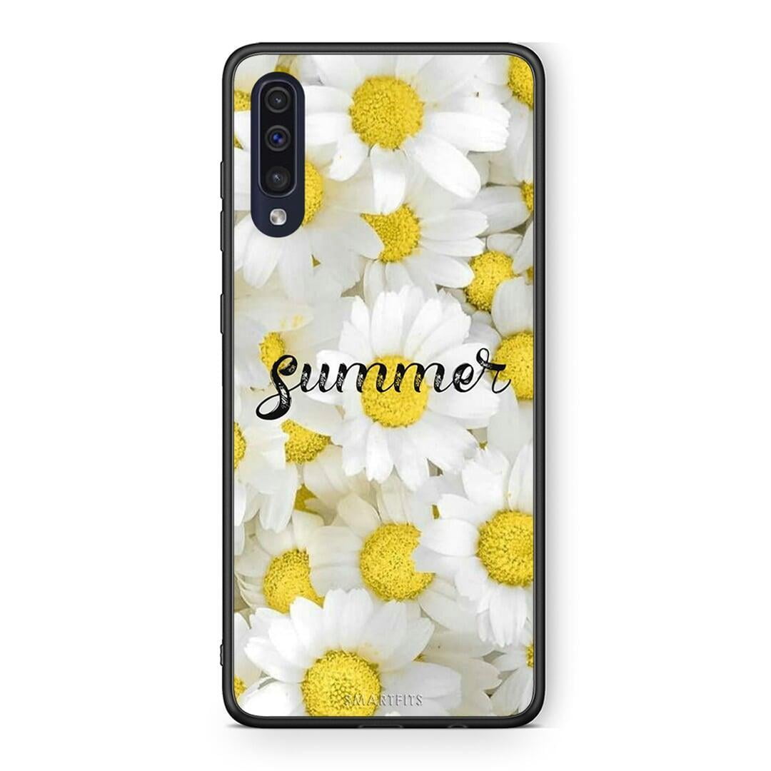 Samsung A70 Summer Daisies Θήκη από τη Smartfits με σχέδιο στο πίσω μέρος και μαύρο περίβλημα | Smartphone case with colorful back and black bezels by Smartfits