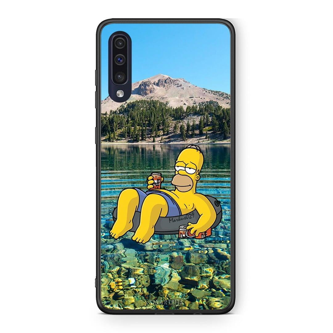 Samsung A70 Summer Happiness Θήκη από τη Smartfits με σχέδιο στο πίσω μέρος και μαύρο περίβλημα | Smartphone case with colorful back and black bezels by Smartfits