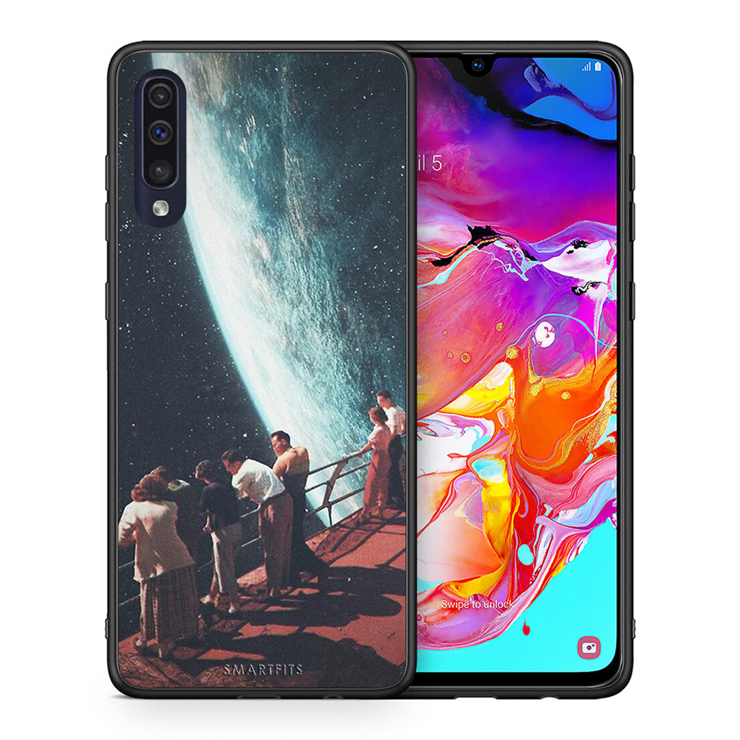 Θήκη Samsung A70 Surreal View από τη Smartfits με σχέδιο στο πίσω μέρος και μαύρο περίβλημα | Samsung A70 Surreal View case with colorful back and black bezels