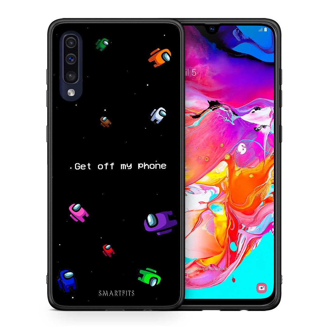 Θήκη Samsung A70 AFK Text από τη Smartfits με σχέδιο στο πίσω μέρος και μαύρο περίβλημα | Samsung A70 AFK Text case with colorful back and black bezels