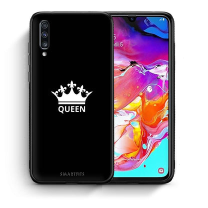 Θήκη Samsung A70 Queen Valentine από τη Smartfits με σχέδιο στο πίσω μέρος και μαύρο περίβλημα | Samsung A70 Queen Valentine case with colorful back and black bezels