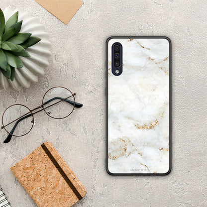 White Gold Marble - Samsung Galaxy A70 θήκη
