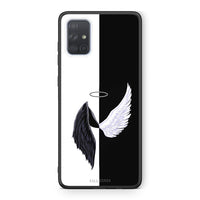 Thumbnail for Samsung A71 Angels Demons θήκη από τη Smartfits με σχέδιο στο πίσω μέρος και μαύρο περίβλημα | Smartphone case with colorful back and black bezels by Smartfits