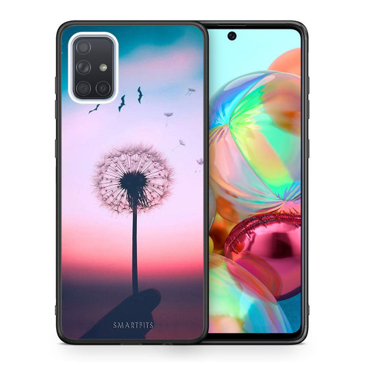 Θήκη Samsung A71 Wish Boho από τη Smartfits με σχέδιο στο πίσω μέρος και μαύρο περίβλημα | Samsung A71 Wish Boho case with colorful back and black bezels