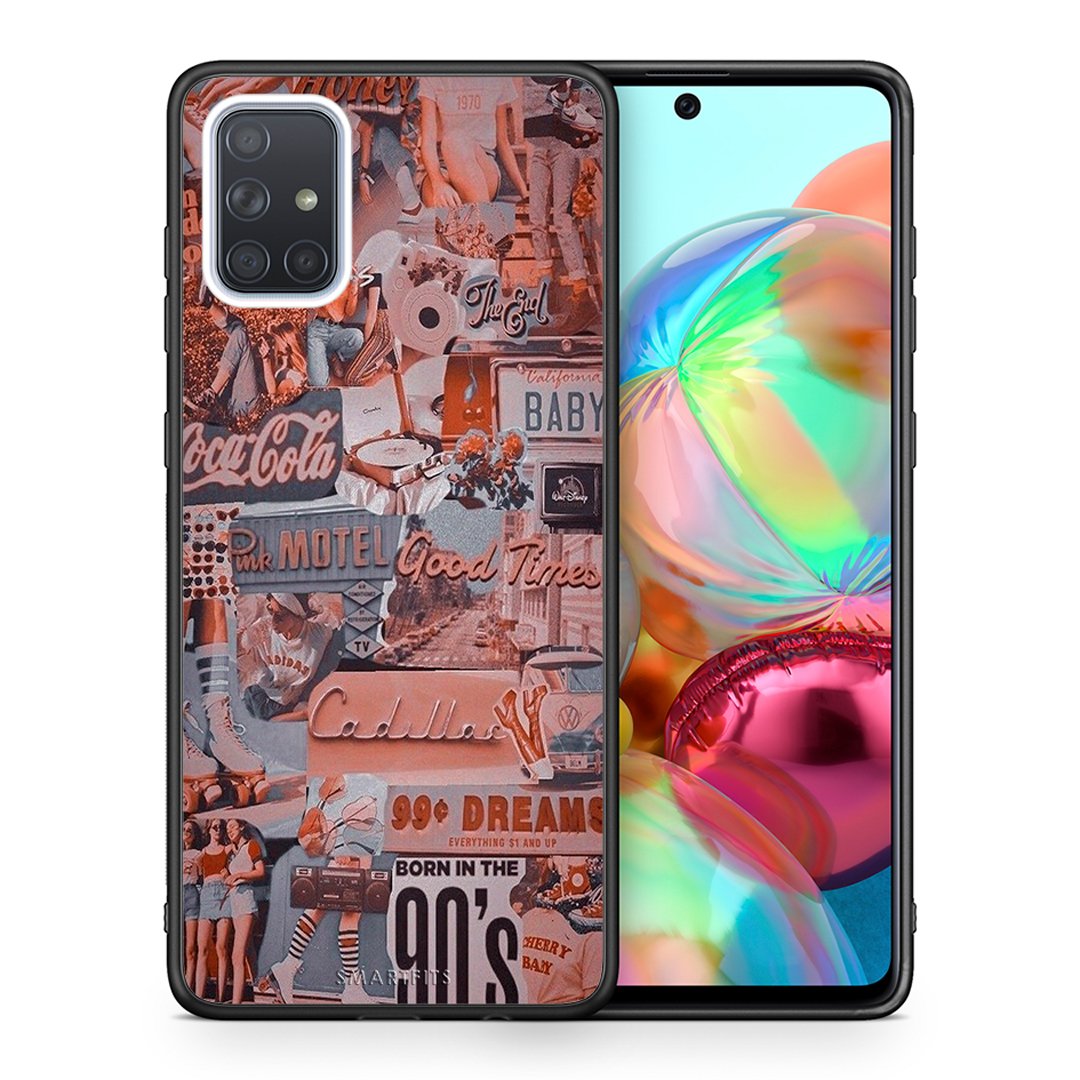 Θήκη Samsung A71 Born In 90s από τη Smartfits με σχέδιο στο πίσω μέρος και μαύρο περίβλημα | Samsung A71 Born In 90s case with colorful back and black bezels