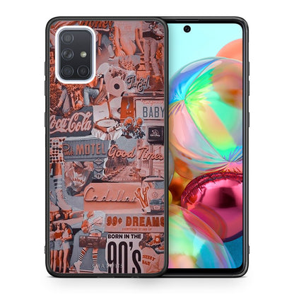 Θήκη Samsung A71 Born In 90s από τη Smartfits με σχέδιο στο πίσω μέρος και μαύρο περίβλημα | Samsung A71 Born In 90s case with colorful back and black bezels