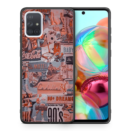 Θήκη Samsung A71 Born In 90s από τη Smartfits με σχέδιο στο πίσω μέρος και μαύρο περίβλημα | Samsung A71 Born In 90s case with colorful back and black bezels