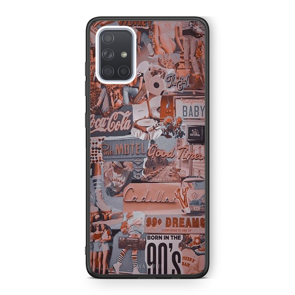 Samsung A51 Born In 90s θήκη από τη Smartfits με σχέδιο στο πίσω μέρος και μαύρο περίβλημα | Smartphone case with colorful back and black bezels by Smartfits