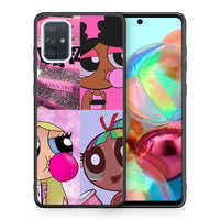 Thumbnail for Θήκη Αγίου Βαλεντίνου Samsung A71 Bubble Girls από τη Smartfits με σχέδιο στο πίσω μέρος και μαύρο περίβλημα | Samsung A71 Bubble Girls case with colorful back and black bezels