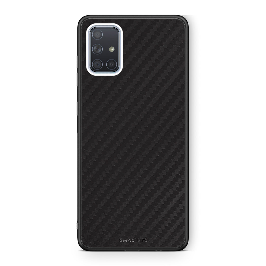 Samsung A51 Carbon Black θήκη από τη Smartfits με σχέδιο στο πίσω μέρος και μαύρο περίβλημα | Smartphone case with colorful back and black bezels by Smartfits