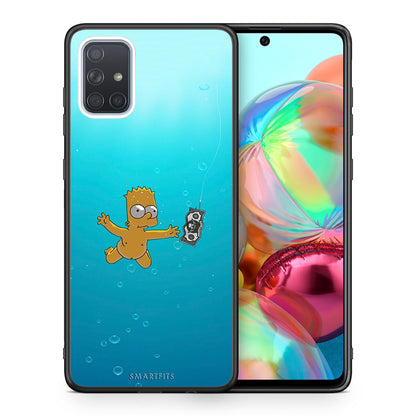 Θήκη Samsung A71 Chasing Money από τη Smartfits με σχέδιο στο πίσω μέρος και μαύρο περίβλημα | Samsung A71 Chasing Money case with colorful back and black bezels