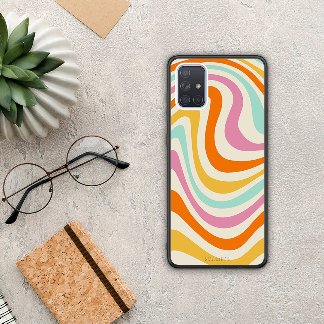 Colourful Waves - Samsung Galaxy A71 θήκη