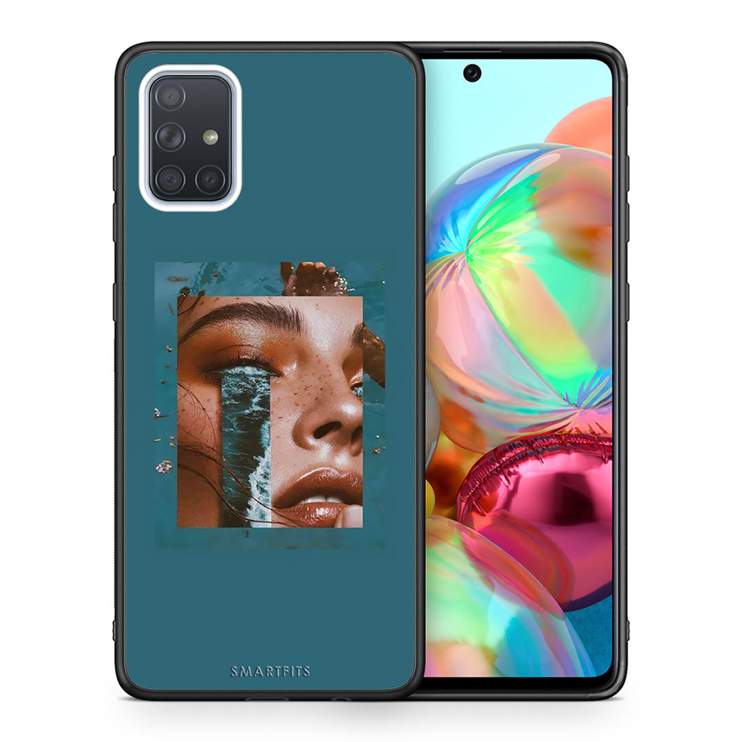 Θήκη Samsung A71 Cry An Ocean από τη Smartfits με σχέδιο στο πίσω μέρος και μαύρο περίβλημα | Samsung A71 Cry An Ocean case with colorful back and black bezels