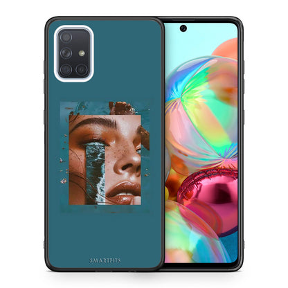 Θήκη Samsung A71 Cry An Ocean από τη Smartfits με σχέδιο στο πίσω μέρος και μαύρο περίβλημα | Samsung A71 Cry An Ocean case with colorful back and black bezels