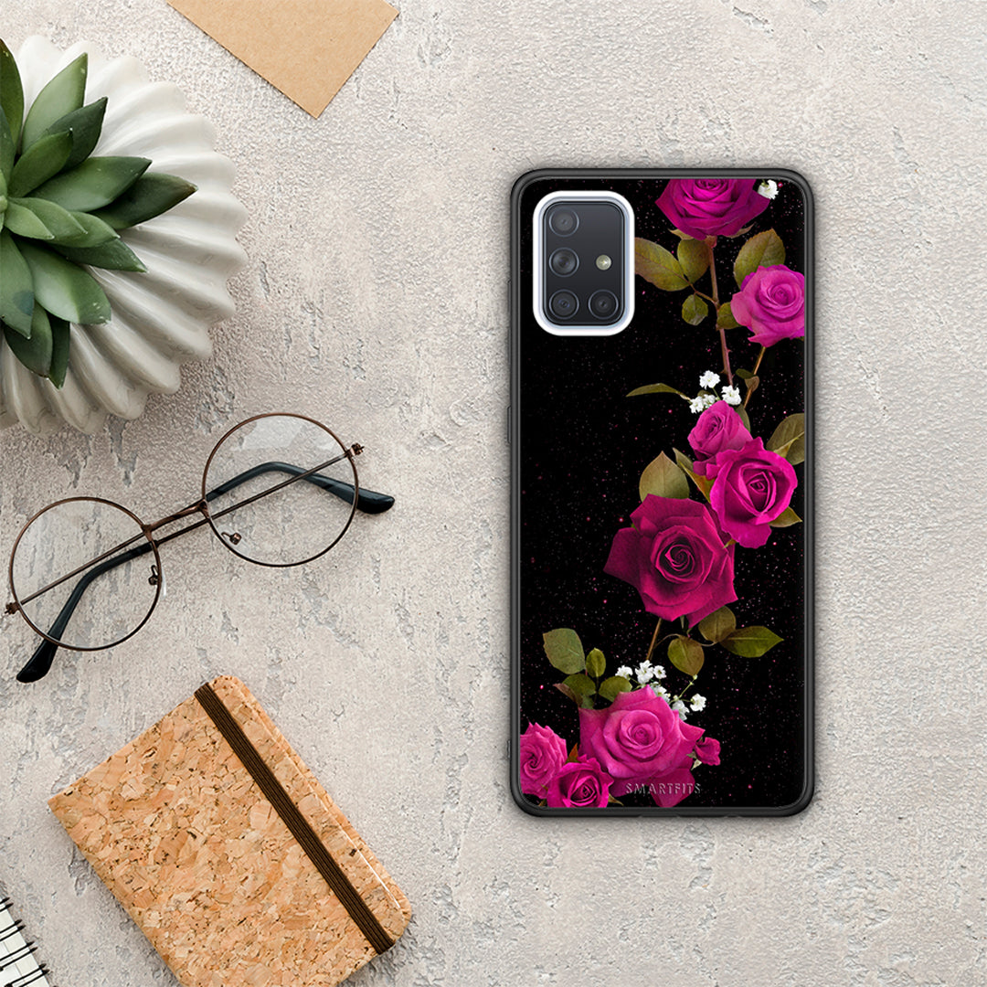 Flower Red Roses - Samsung Galaxy A71 θήκη