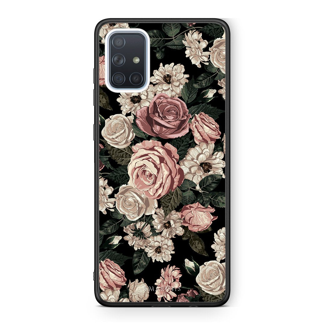 4 - Samsung A71 Wild Roses Flower case, cover, bumper
