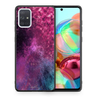 Thumbnail for Θήκη Samsung A71 Aurora Galaxy από τη Smartfits με σχέδιο στο πίσω μέρος και μαύρο περίβλημα | Samsung A71 Aurora Galaxy case with colorful back and black bezels