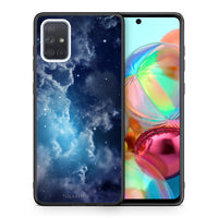 Thumbnail for Θήκη Samsung A71 Blue Sky Galaxy από τη Smartfits με σχέδιο στο πίσω μέρος και μαύρο περίβλημα | Samsung A71 Blue Sky Galaxy case with colorful back and black bezels