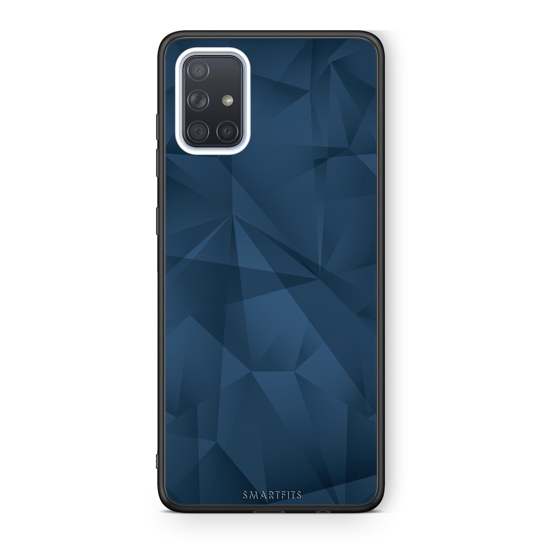 39 - Samsung A71 Blue Abstract Geometric case, cover, bumper