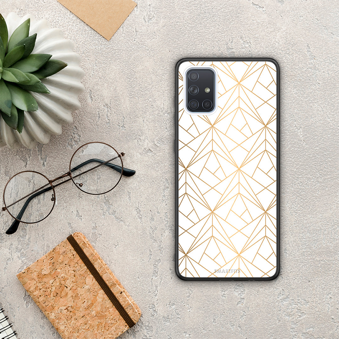 Geometric Luxury White - Samsung Galaxy A71 θήκη