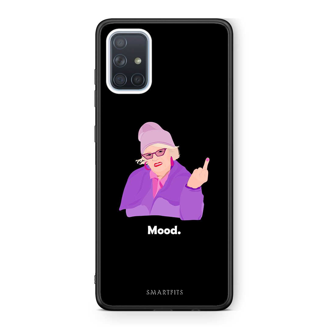 Samsung A71 Grandma Mood Black θήκη από τη Smartfits με σχέδιο στο πίσω μέρος και μαύρο περίβλημα | Smartphone case with colorful back and black bezels by Smartfits