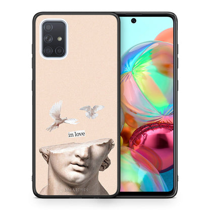 Θήκη Samsung A71 In Love από τη Smartfits με σχέδιο στο πίσω μέρος και μαύρο περίβλημα | Samsung A71 In Love case with colorful back and black bezels