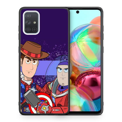 Θήκη Samsung A71 Infinity Story από τη Smartfits με σχέδιο στο πίσω μέρος και μαύρο περίβλημα | Samsung A71 Infinity Story case with colorful back and black bezels