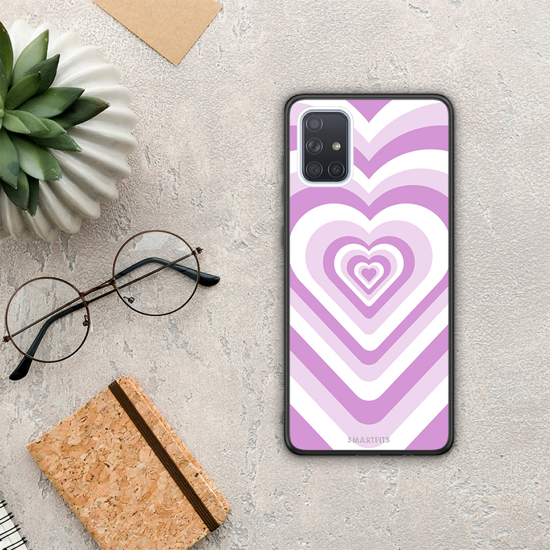 Lilac Hearts - Samsung Galaxy A71 θήκη