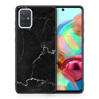 Thumbnail for Θήκη Samsung A71 Marble Black από τη Smartfits με σχέδιο στο πίσω μέρος και μαύρο περίβλημα | Samsung A71 Marble Black case with colorful back and black bezels