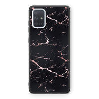 Thumbnail for 4 - Samsung A51 Black Rosegold Marble case, cover, bumper