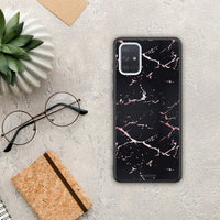 Thumbnail for Marble Black Rosegold - Samsung Galaxy A71 θήκη