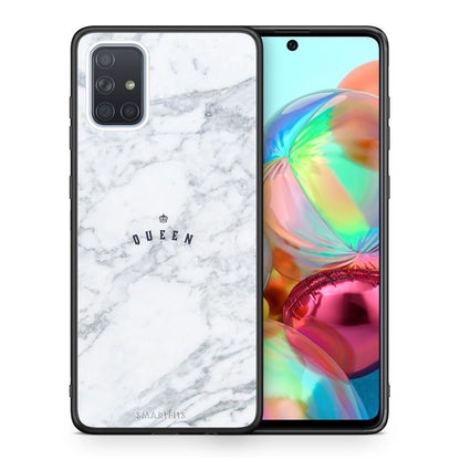 Θήκη Samsung A71 Queen Marble από τη Smartfits με σχέδιο στο πίσω μέρος και μαύρο περίβλημα | Samsung A71 Queen Marble case with colorful back and black bezels