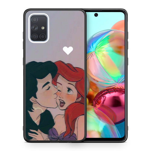 Θήκη Αγίου Βαλεντίνου Samsung A71 Mermaid Love από τη Smartfits με σχέδιο στο πίσω μέρος και μαύρο περίβλημα | Samsung A71 Mermaid Love case with colorful back and black bezels