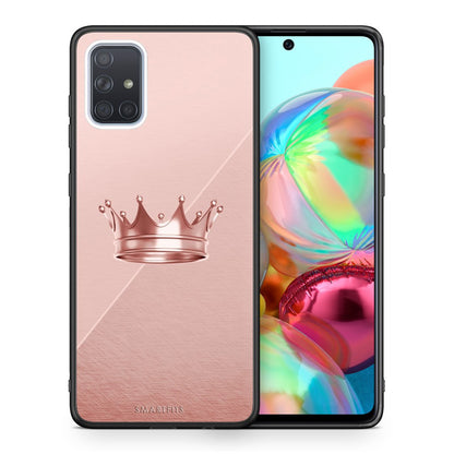 Θήκη Samsung A71 Crown Minimal από τη Smartfits με σχέδιο στο πίσω μέρος και μαύρο περίβλημα | Samsung A71 Crown Minimal case with colorful back and black bezels
