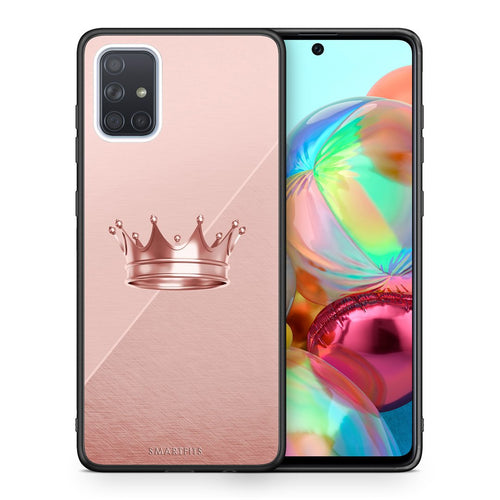 Θήκη Samsung A71 Crown Minimal από τη Smartfits με σχέδιο στο πίσω μέρος και μαύρο περίβλημα | Samsung A71 Crown Minimal case with colorful back and black bezels