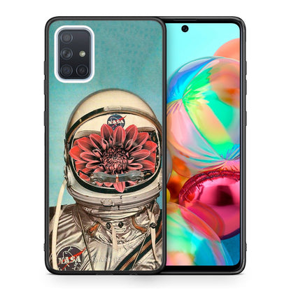 Θήκη Samsung A71 Nasa Bloom από τη Smartfits με σχέδιο στο πίσω μέρος και μαύρο περίβλημα | Samsung A71 Nasa Bloom case with colorful back and black bezels