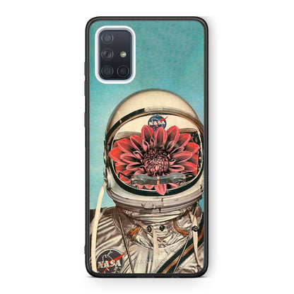 Samsung A51 Nasa Bloom θήκη από τη Smartfits με σχέδιο στο πίσω μέρος και μαύρο περίβλημα | Smartphone case with colorful back and black bezels by Smartfits