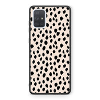 Thumbnail for Samsung A51 New Polka Dots θήκη από τη Smartfits με σχέδιο στο πίσω μέρος και μαύρο περίβλημα | Smartphone case with colorful back and black bezels by Smartfits