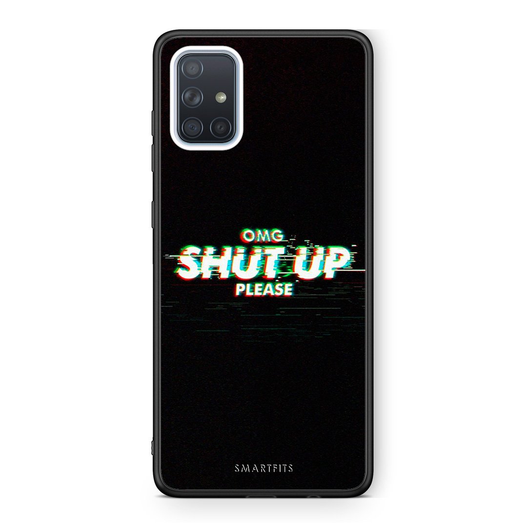 Samsung A71 OMG ShutUp θήκη από τη Smartfits με σχέδιο στο πίσω μέρος και μαύρο περίβλημα | Smartphone case with colorful back and black bezels by Smartfits