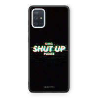 Thumbnail for Samsung A71 OMG ShutUp θήκη από τη Smartfits με σχέδιο στο πίσω μέρος και μαύρο περίβλημα | Smartphone case with colorful back and black bezels by Smartfits
