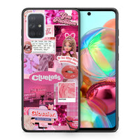 Thumbnail for Θήκη Αγίου Βαλεντίνου Samsung A71 Pink Love από τη Smartfits με σχέδιο στο πίσω μέρος και μαύρο περίβλημα | Samsung A71 Pink Love case with colorful back and black bezels
