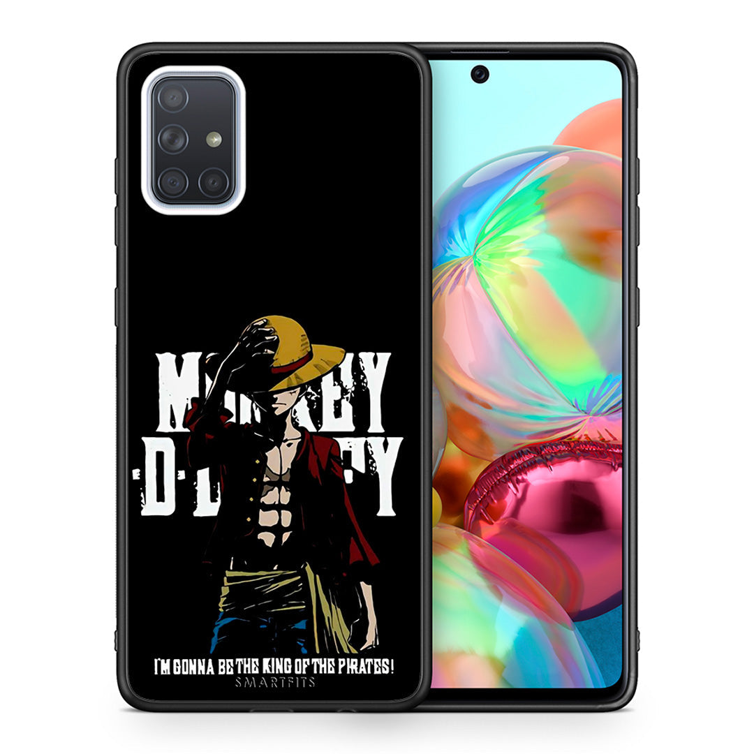Θήκη Samsung A71 Pirate King από τη Smartfits με σχέδιο στο πίσω μέρος και μαύρο περίβλημα | Samsung A71 Pirate King case with colorful back and black bezels