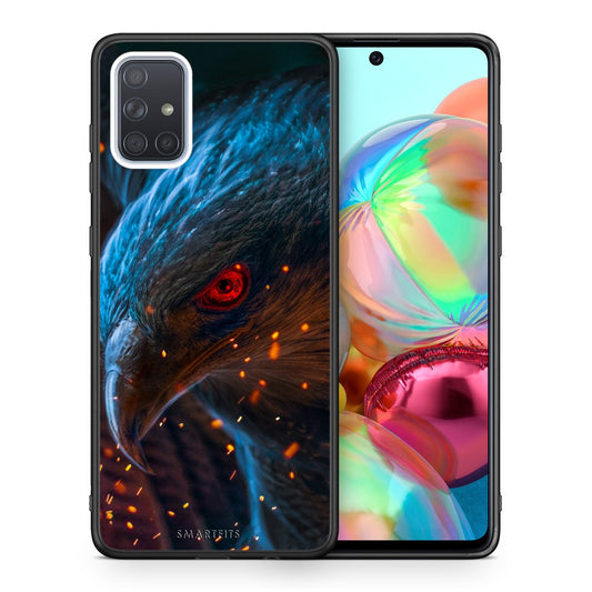 Θήκη Samsung A71 Eagle PopArt από τη Smartfits με σχέδιο στο πίσω μέρος και μαύρο περίβλημα | Samsung A71 Eagle PopArt case with colorful back and black bezels