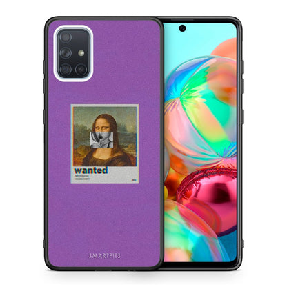 Θήκη Samsung A71 Monalisa Popart από τη Smartfits με σχέδιο στο πίσω μέρος και μαύρο περίβλημα | Samsung A71 Monalisa Popart case with colorful back and black bezels