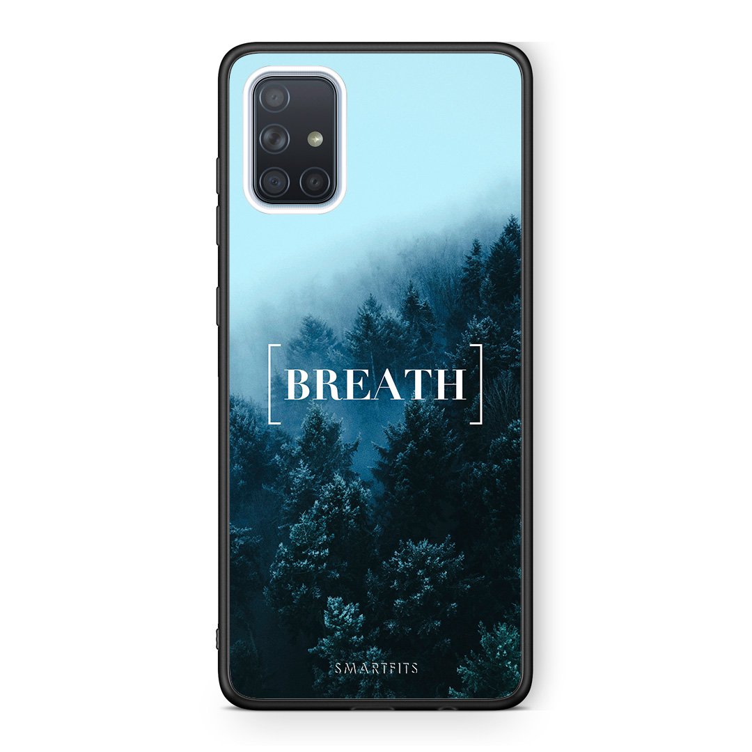 4 - Samsung A71 Breath Quote case, cover, bumper